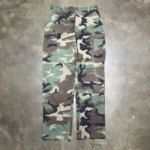 Vintage 80s US Army Camo Grunge Cargo Pants 33x33